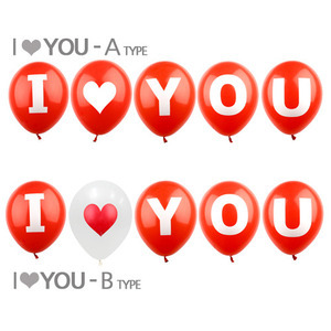 알파벳풍선-I ♥ YOU (2type)