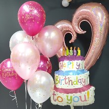 하이벌룬 헬륨풍선 생일왕관 세트